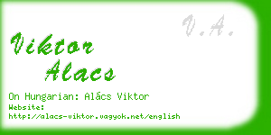 viktor alacs business card